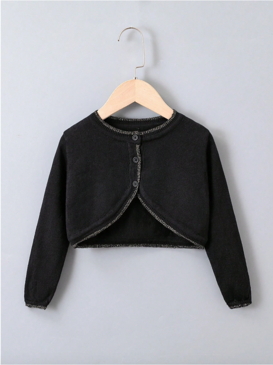 mergaitės bolerai, Magnolia boleris, juodas boleris, elegantiškas mergaitės boleris, stilingi mergaitės priedai, kokybiškas boleris