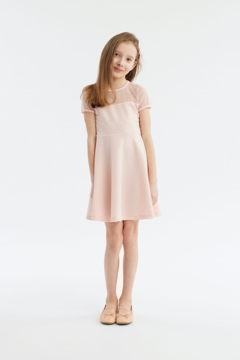 mergaitės suknelė, Elly suknelė, rožinė suknelė, progų suknelė, vaikiška suknelė, šventinė suknelė, elegantiška suknelė