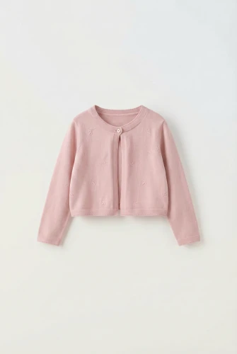 Elegantiškas mergaitiškas bolero Malena rožinės spalvos